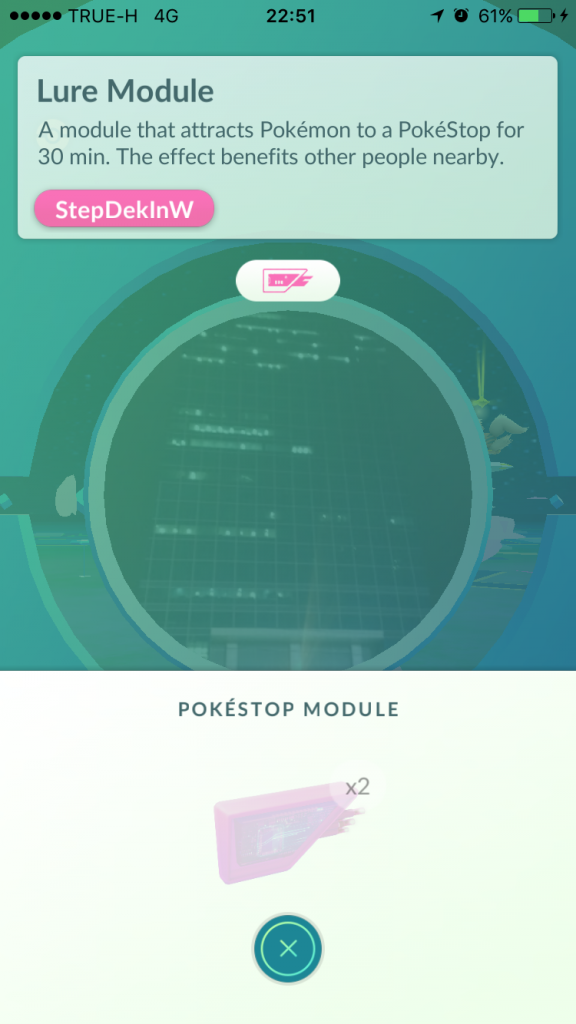 ชื่อคนที่ลง Lure Module ใน PokeStop