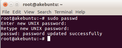 command line to change root password