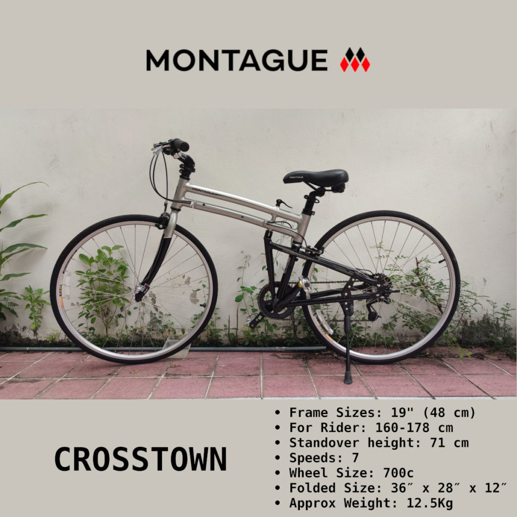 Montague Crosstown ขนาด 19" จักรยานพับได้ แบบ full size 